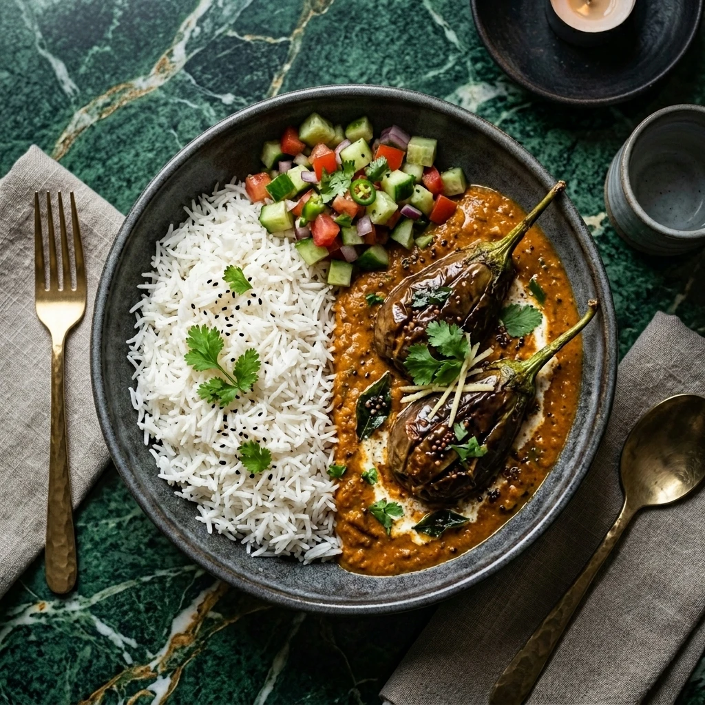 Aubergine Rice